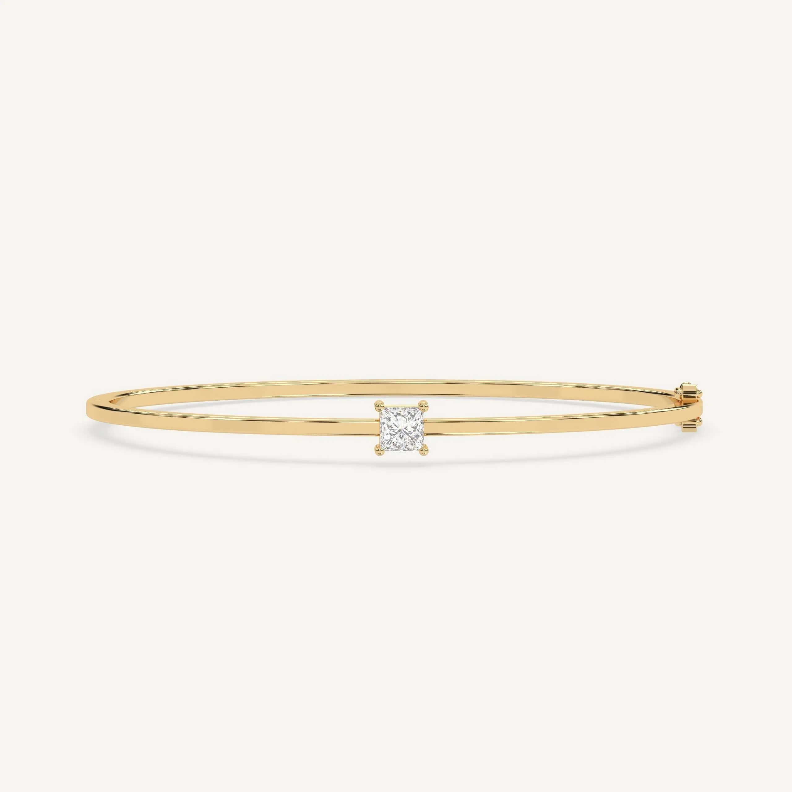 1/2 carat Princess Diamond Solitaire, Bangle Bracelet