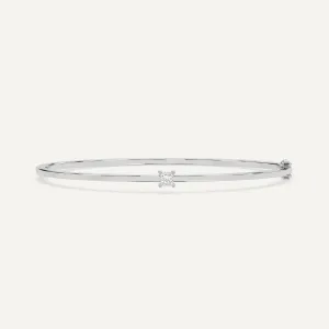 1/4 carat Princess Diamond Solitaire, Bangle Bracelet