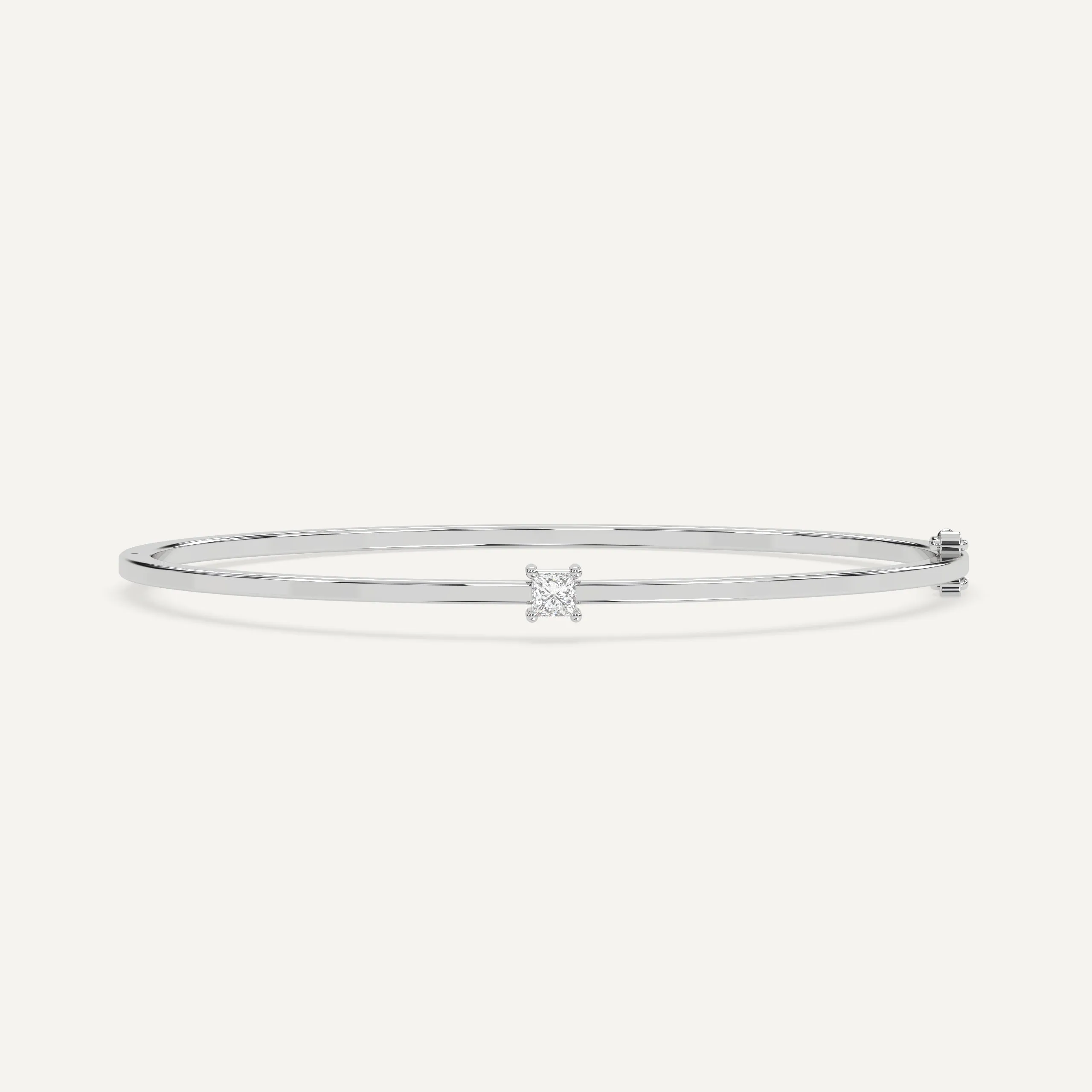 1/4 carat Princess Diamond Solitaire, Bangle Bracelet