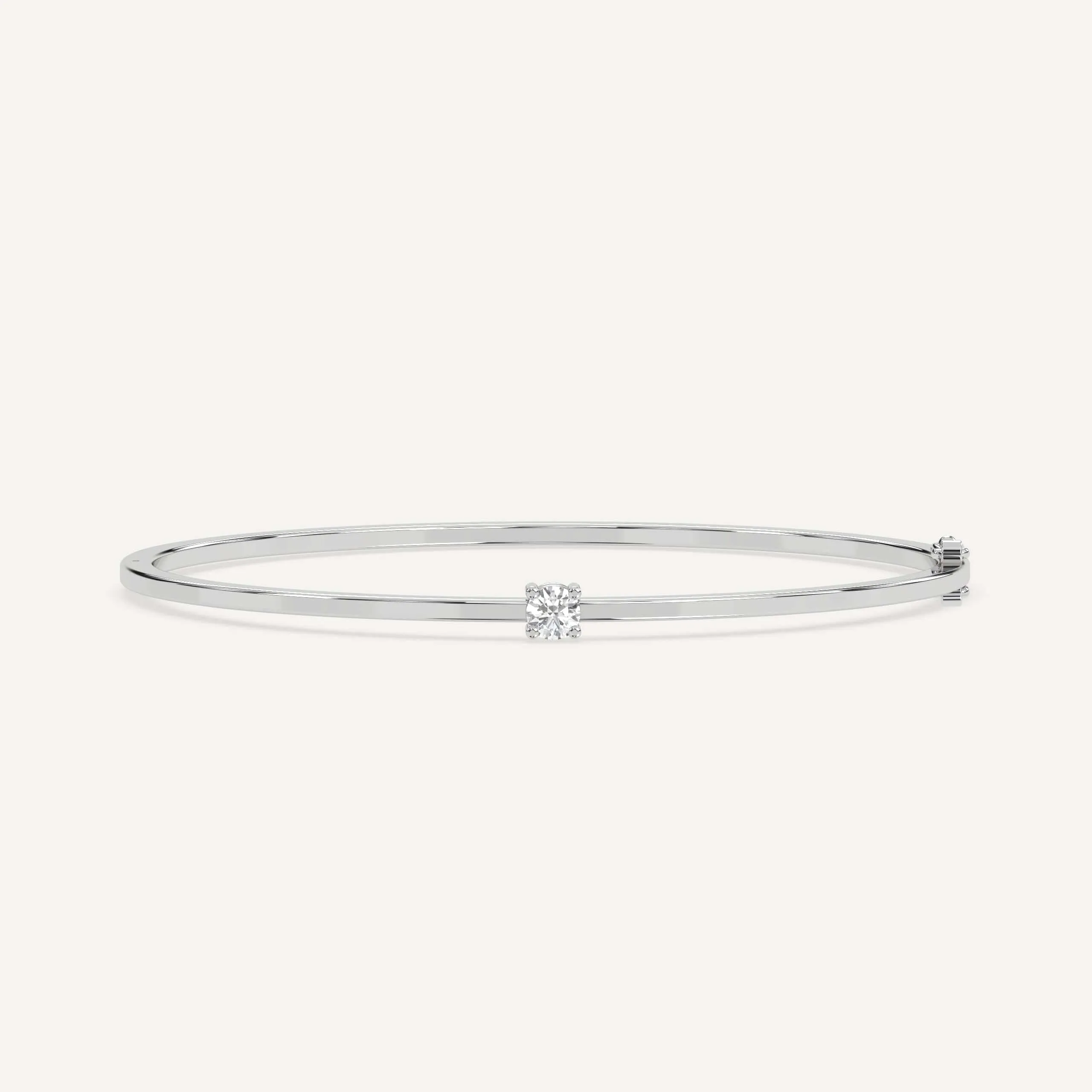 1/4 carat Round Diamond Solitaire, Bangle Bracelet