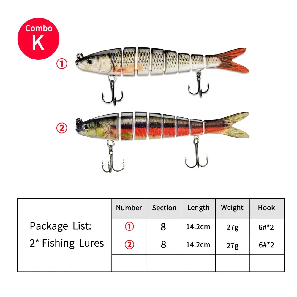 14.2cm 27g glide bait lure Sinking Swimbait Crankbaits Fishing Lure Set Wobblers