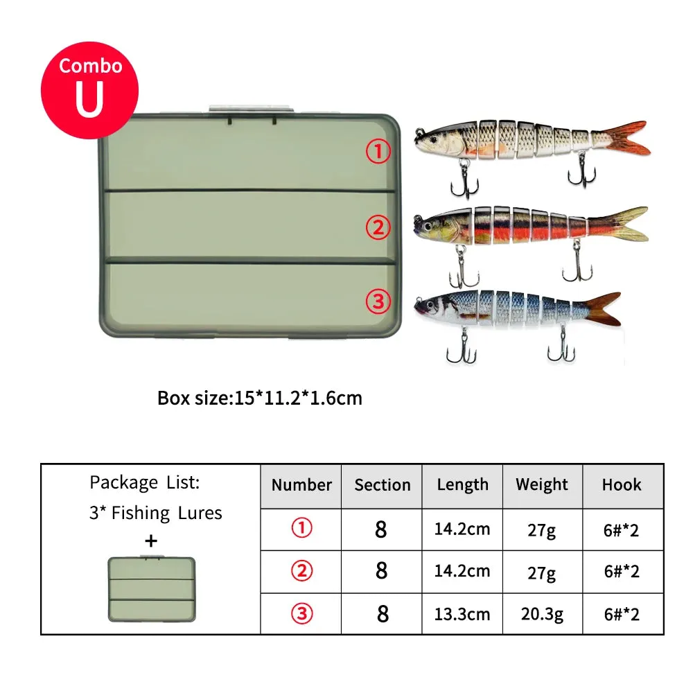 14.2cm 27g glide bait lure Sinking Swimbait Crankbaits Fishing Lure Set Wobblers
