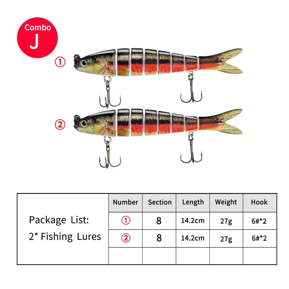 14.2cm 27g glide bait lure Sinking Swimbait Crankbaits Fishing Lure Set Wobblers
