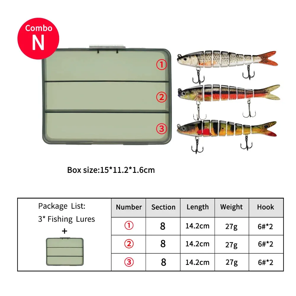 14.2cm 27g glide bait lure Sinking Swimbait Crankbaits Fishing Lure Set Wobblers