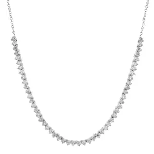 14k Yellow Gold Diamond Tennis Chain Necklace