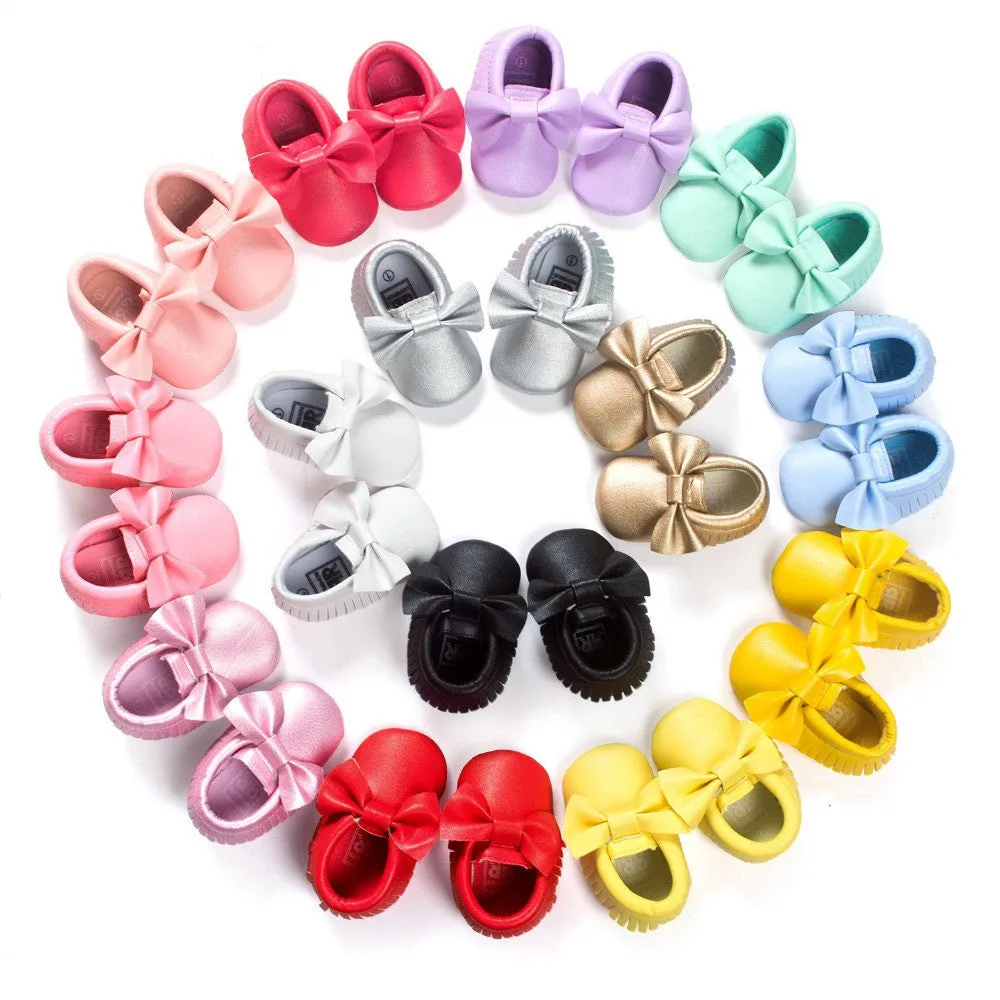 16 Colors Spring Baby Shoes PU Leather born Boys Girls Shoes First Walkers Baby Moccasins 0-18 Months