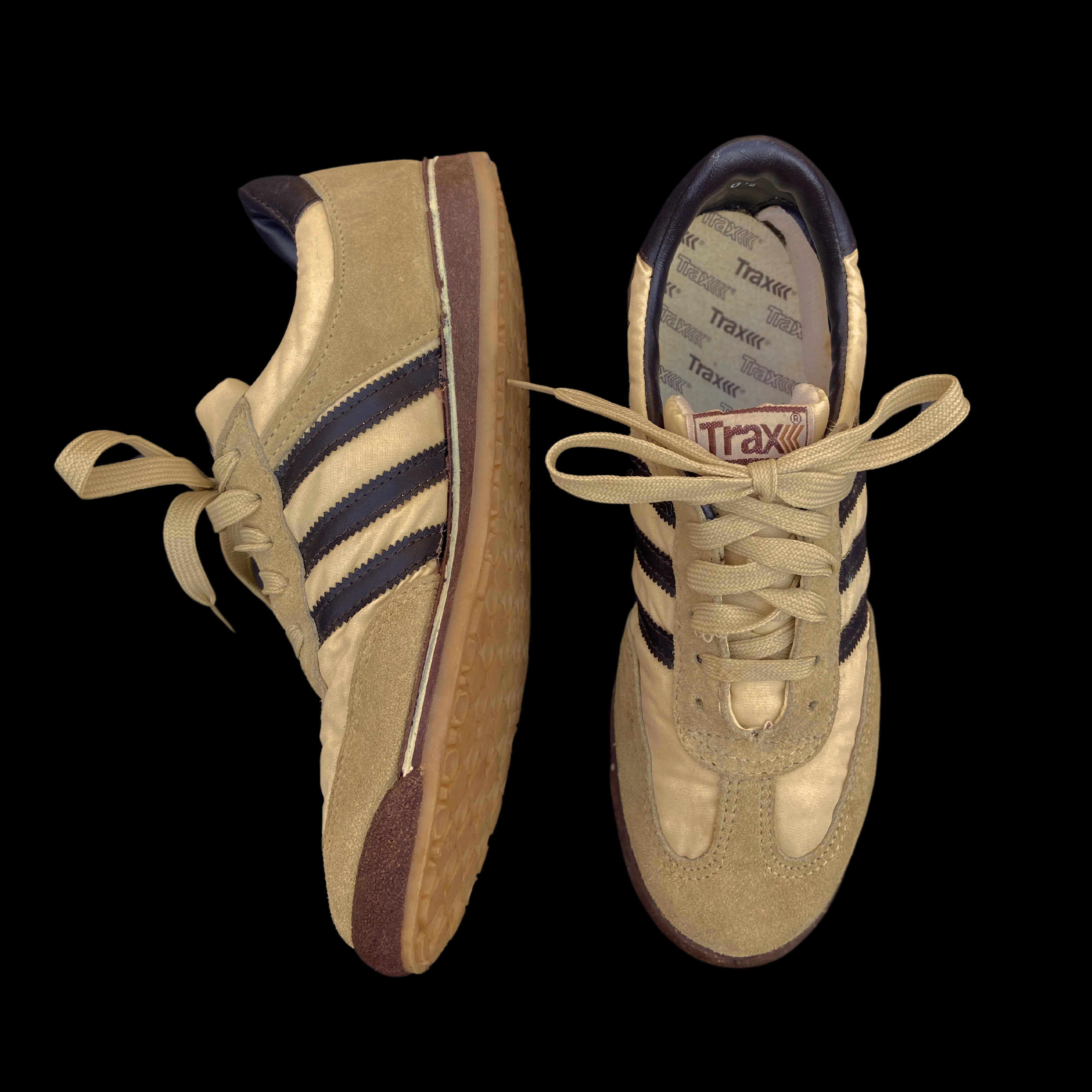 1970s Trax Brown Tennis Shoes Adidas Style 6.5