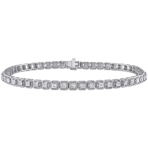 2 CT Princess Diamond TW Bracelet 14K White Gold