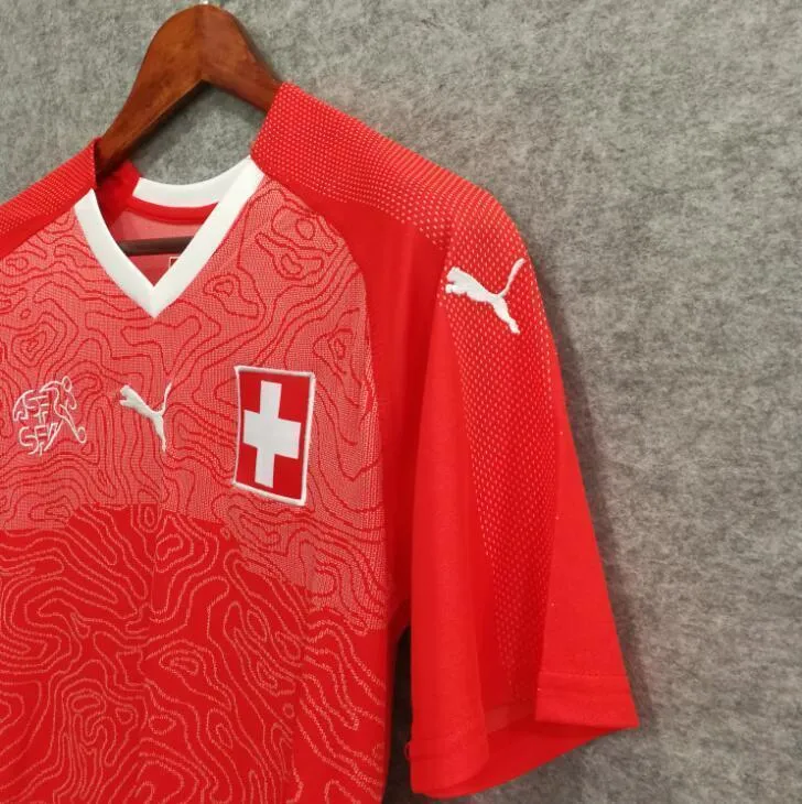 2018 Men Swiss Jersey Stadium Home Soccer Jersey World Cup Jersey Fanatics
