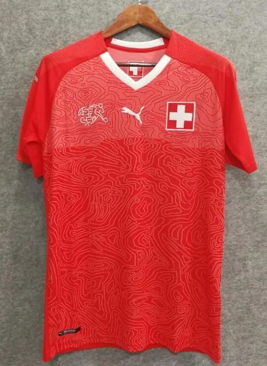 2018 Men Swiss Jersey Stadium Home Soccer Jersey World Cup Jersey Fanatics