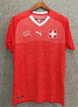 2018 Men Swiss Jersey Stadium Home Soccer Jersey World Cup Jersey Fanatics