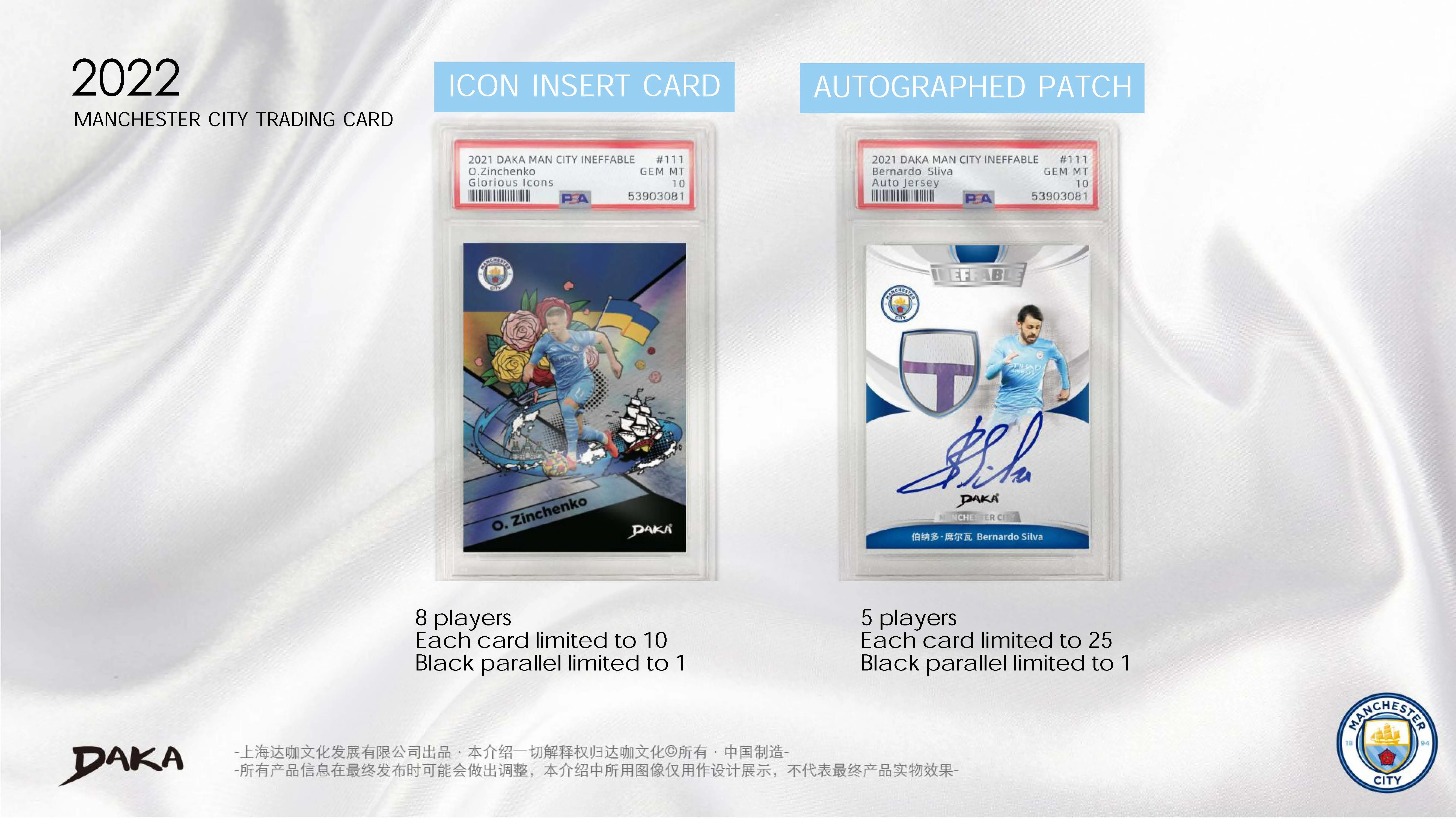 2022 Manchester City Soccer Sports Card X DaKA