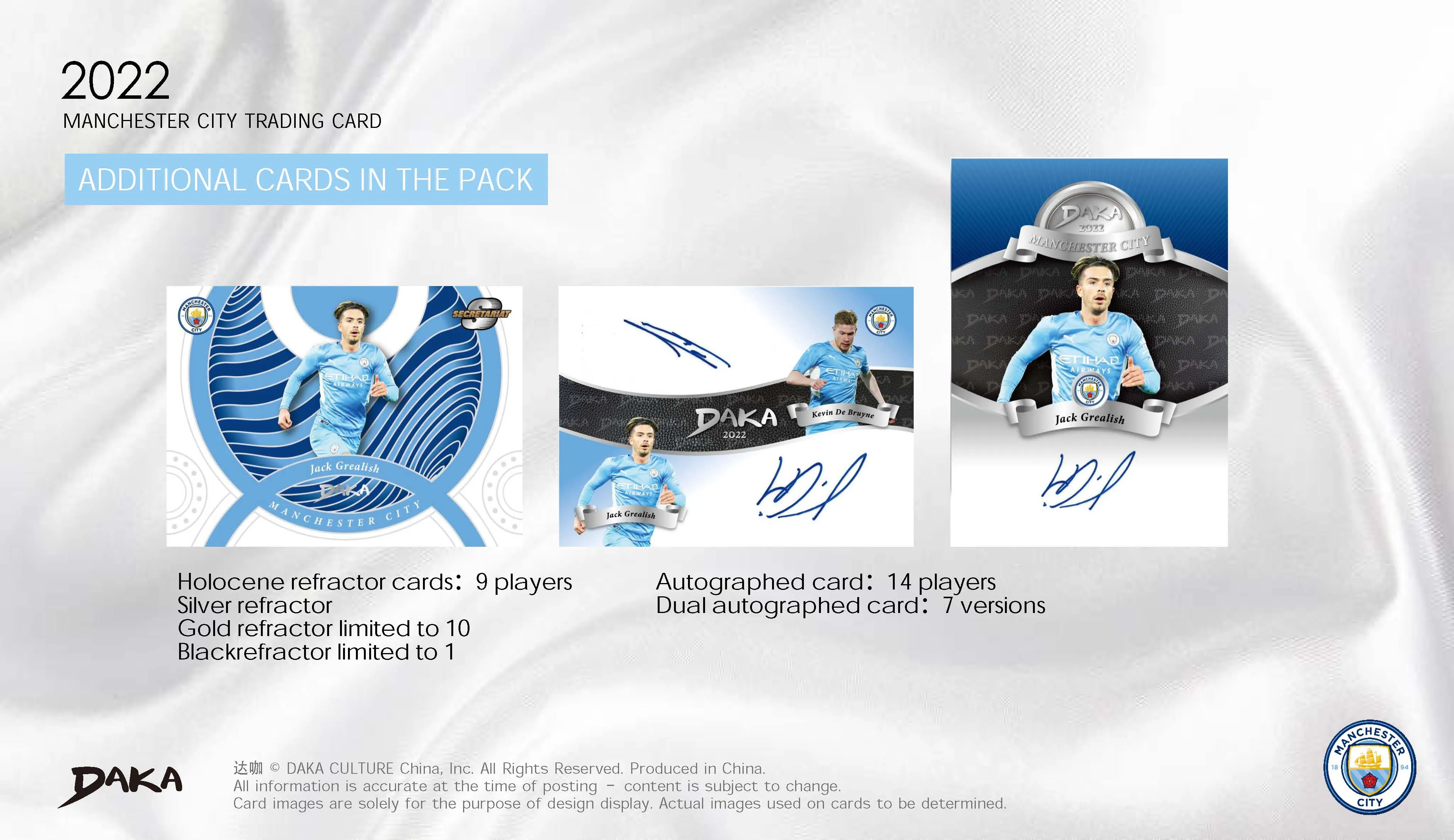 2022 Manchester City Soccer Sports Card X DaKA