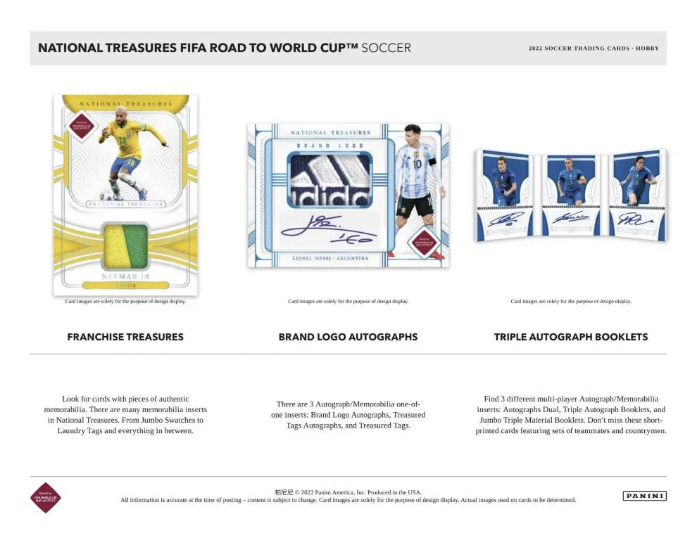 2022 Panini National Treasures Road to FIFA World Cup Soccer 1st Off The Line