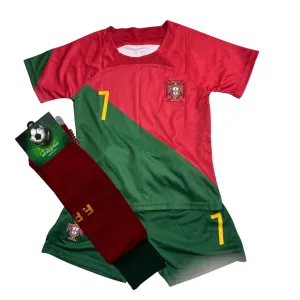 2022 World Cup No.10 Messi / NO.7 Ronaldo Soccer Jersey Set Youth Soccer Jersey