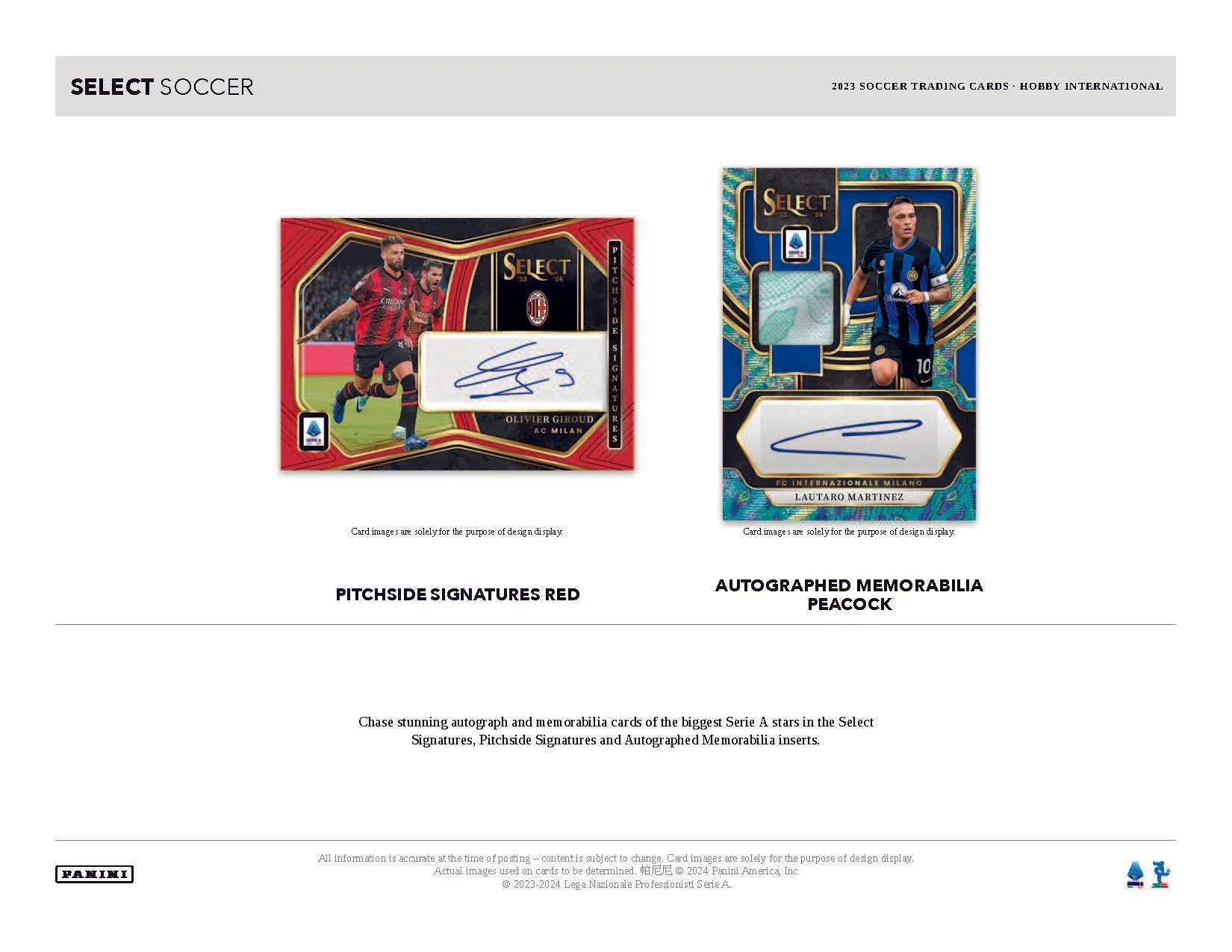 2023-24 Panini Select Serie A Soccer International Hobby