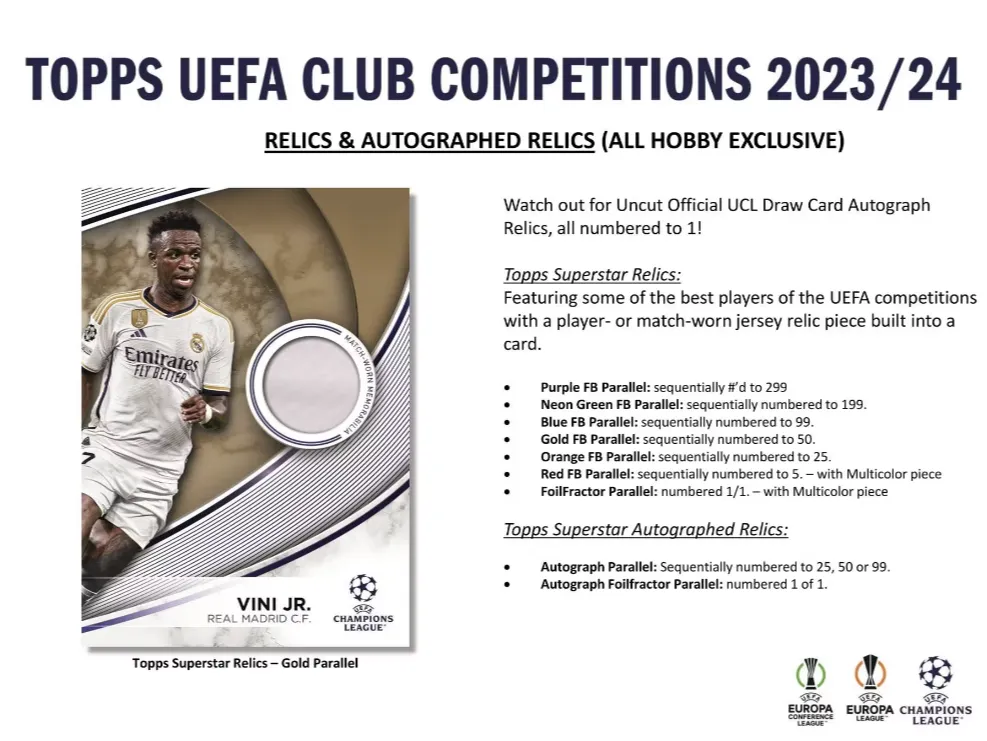 2023-24 Topps UEFA Club Competitions Soccer Hobby