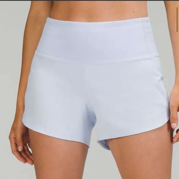 2024 Lululemon Speed Up High-Rise Lined Short 4&quot;Pastel Blue