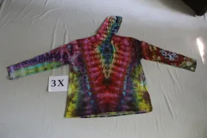 3X Long Sleeve Hooded Shirt