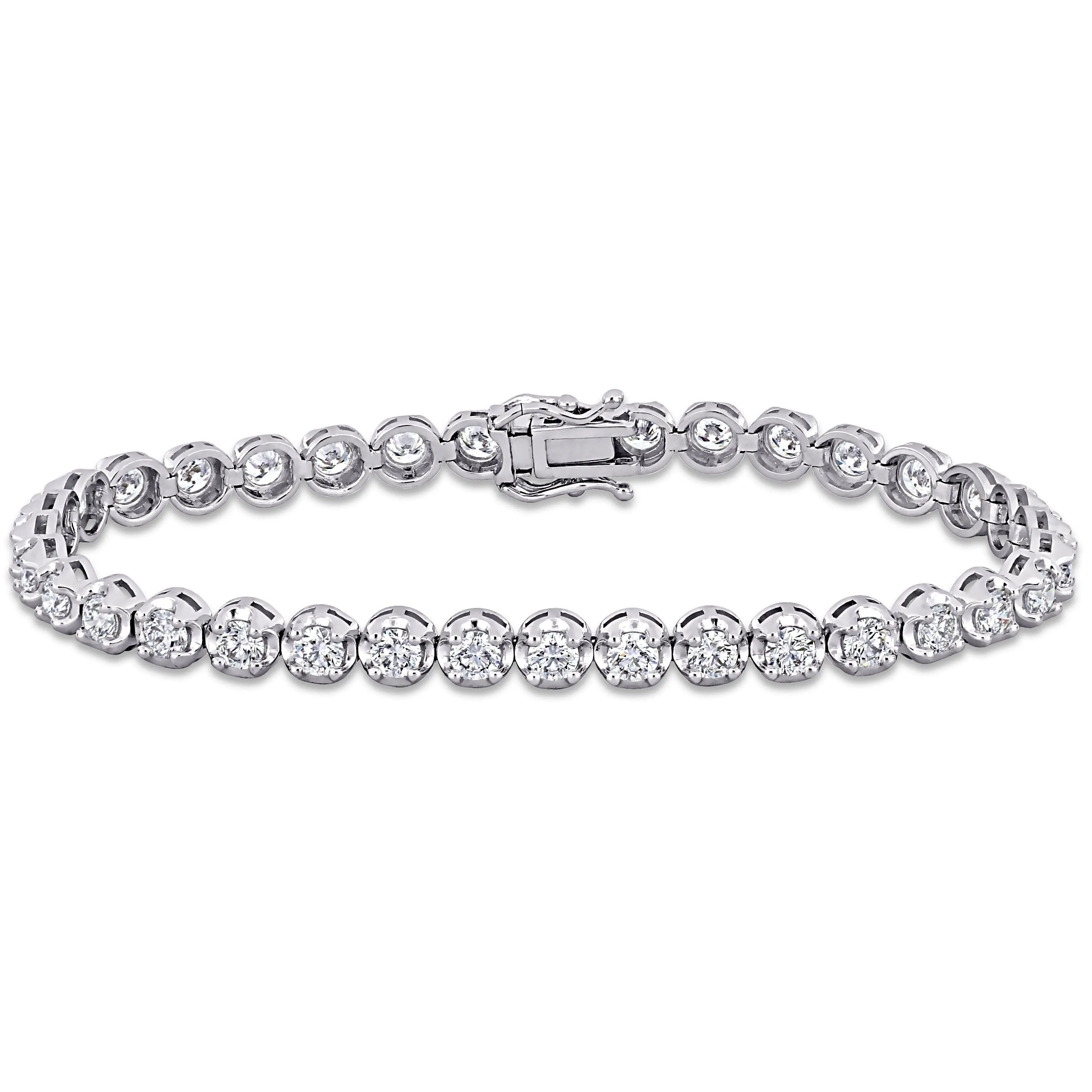 5 1/4 CT Diamond TW Bracelet 14k Gold White GH SI Length (inches): 7
