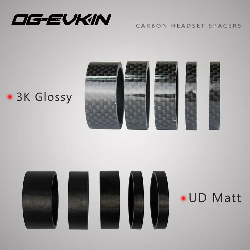 5 X Carbon Fiber Bicycle MTB Headset Spacers