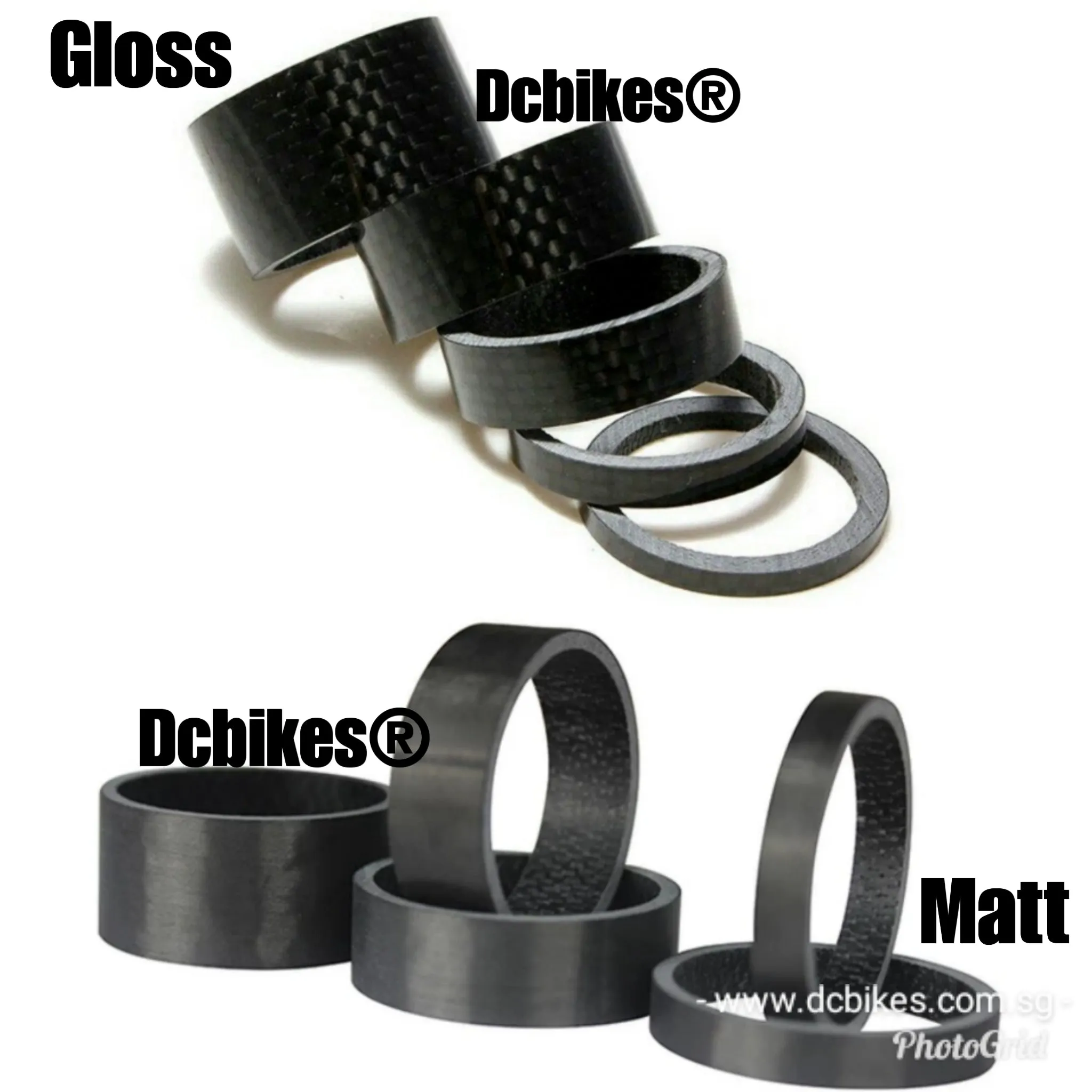 5 X Carbon Fiber Bicycle MTB Headset Spacers