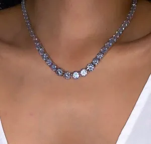 5MM Tennis necklace ,rhinestone tennis necklace ,bling iced necklace 5mm Iced Zircon 1 Row Tennis Chain Necklace, men tennis necklace