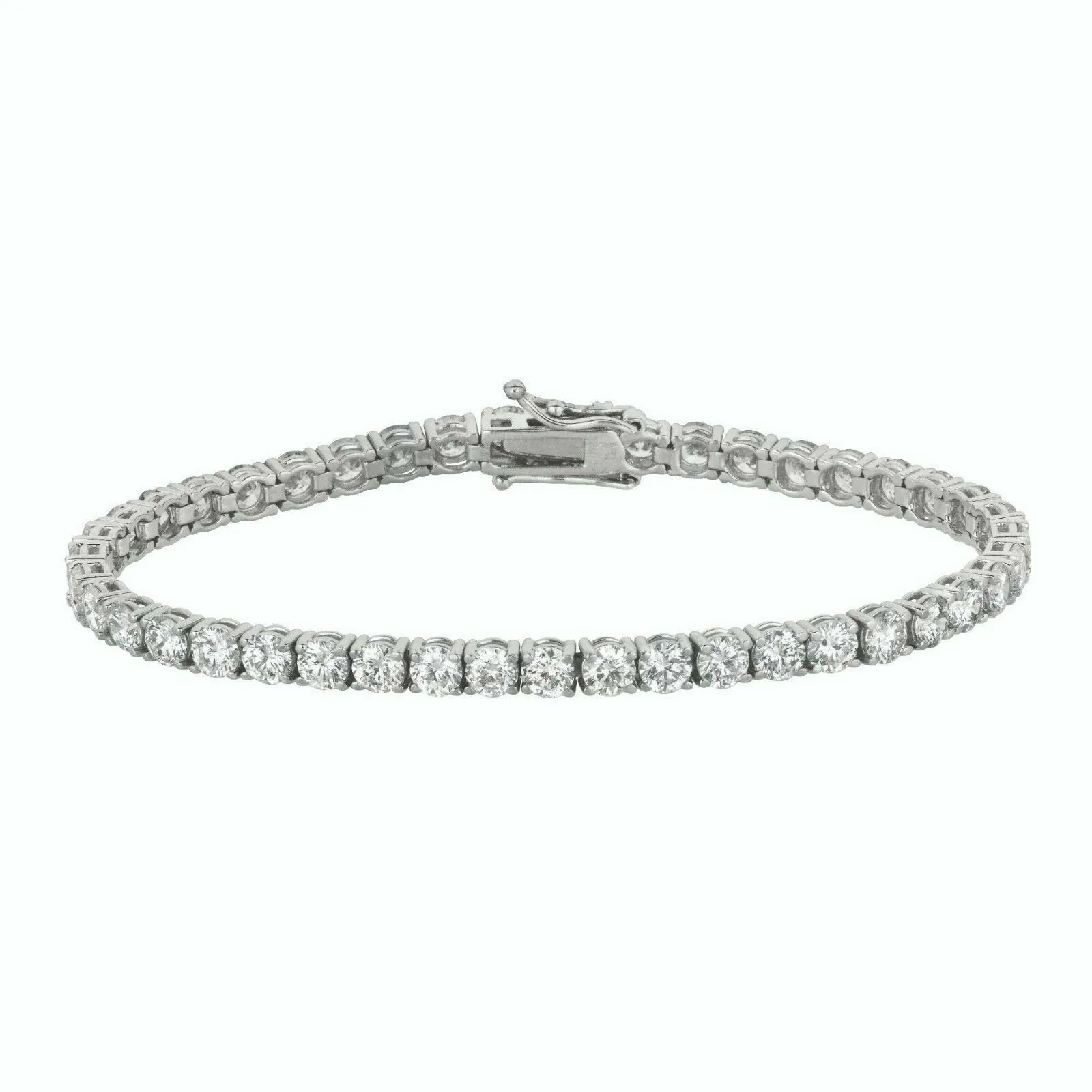 6.42 CT Natural Diamond Tennis Bracelet G SI 14K White Gold 7.5'' B5882-6I CUSTOM