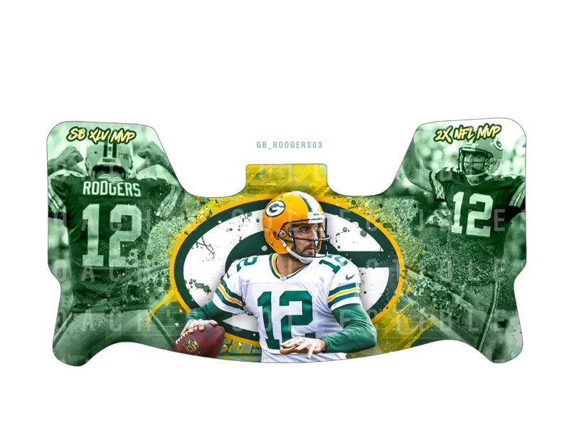 Aaron Rodgers Custom Visor for Any Full Size Riddell Helmet (Universal Fit) (4)