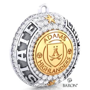 Adams High School Soccer 2022 Championship Ring Top Pendant - Design 3.9