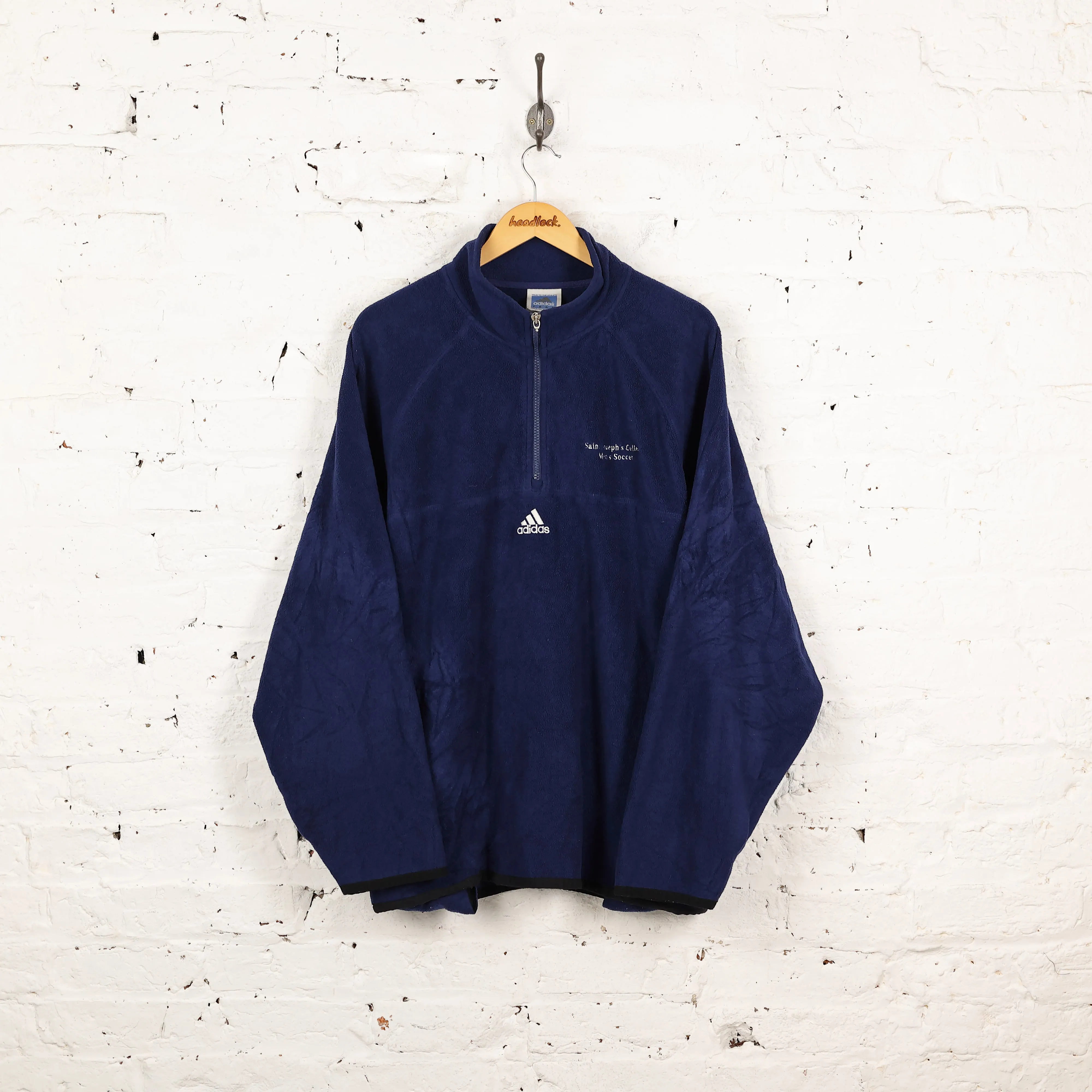 Adidas 90s 1/4 Zip Fleece - Blue - XL