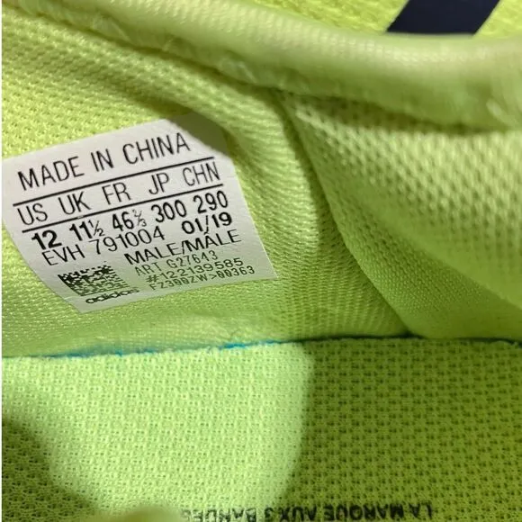 Adidas Sneakers Mens 12 Neon Green U Path Hi Res Running Bright Colorful G27643