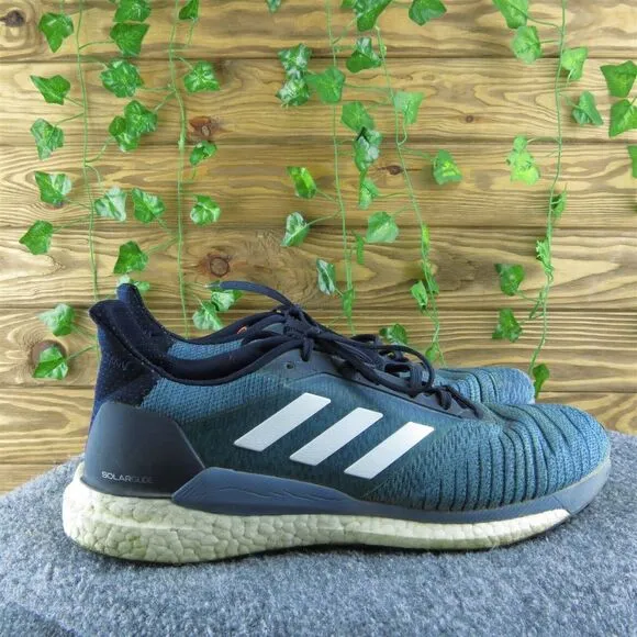 adidas Solar Glide Legend Ink‎ Men Sneaker Shoes Sz 10.5 Med Aqua Fabric Lace Up