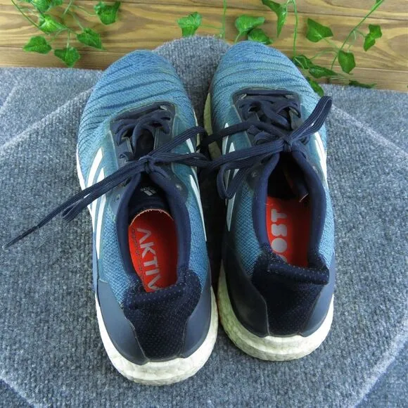adidas Solar Glide Legend Ink‎ Men Sneaker Shoes Sz 10.5 Med Aqua Fabric Lace Up