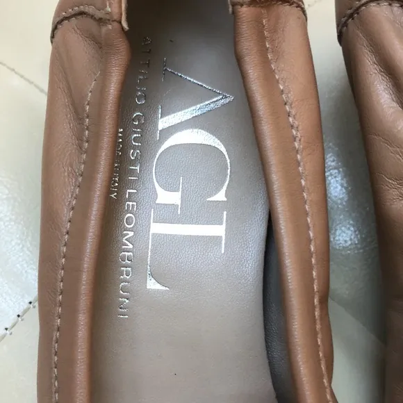 AGL Shoes, size 38 1/2 (7.5 to 8) genuine leather. Pristine