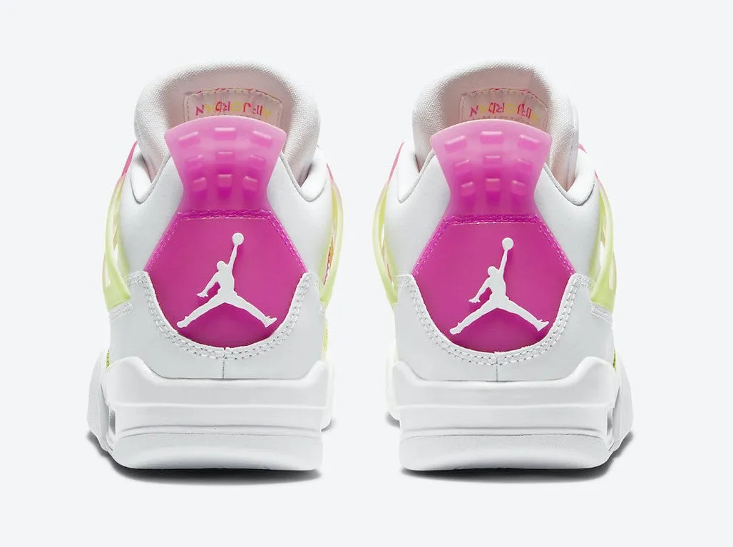 Air Jordan 4 Retro White Lemon Pink GS