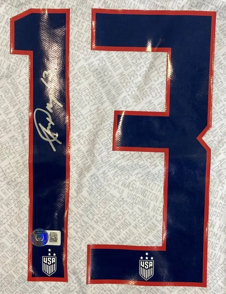 Alex Morgan Signed 2020 Nike USA Women's White Soccer Jersey BAS