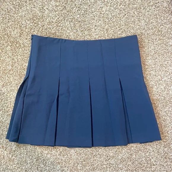 Aritzia Babaton Navy Hathaway Tennis Skirt Size 10