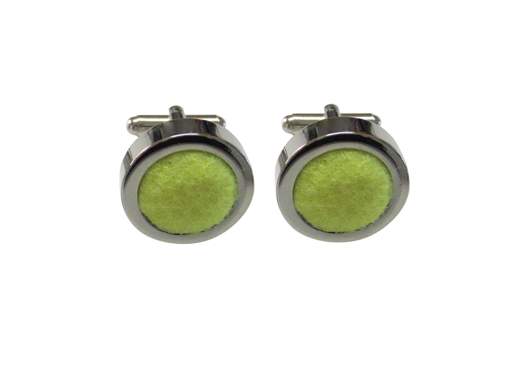 Authentic Tennis Ball Cut Out Cufflinks