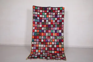 Azilal Checkered Rug – Colorful Design 4.1 x 7.8 Feet