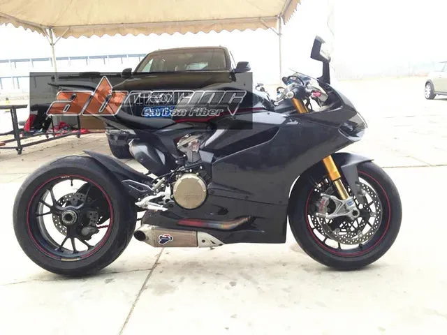 Belly Panel Lower Side Fairings For Ducati 1199 899 1299 959 Full Carbon Fiber 100%