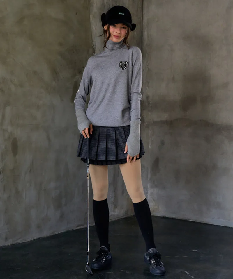 BENECIA 12 Bokashi Plain Turtleneck - Gray