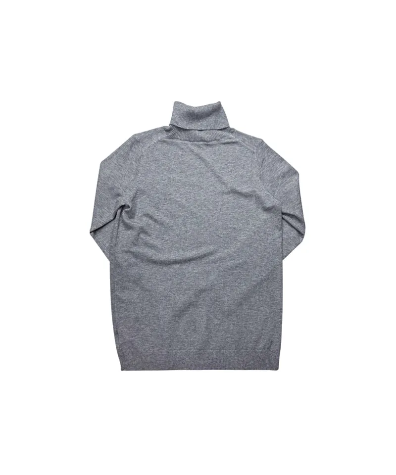 BENECIA 12 Bokashi Plain Turtleneck - Gray