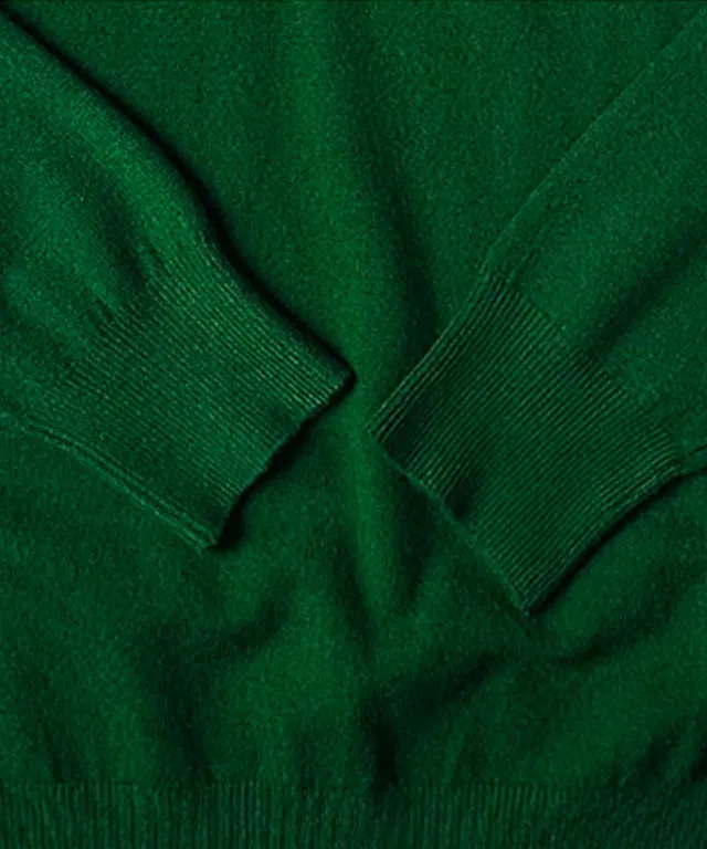 BENECIA 12 Checkerboard Collar Long Sleeve - Green