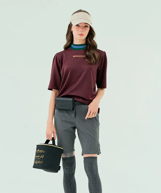 BENECIA 12 China Collar Top - Wine
