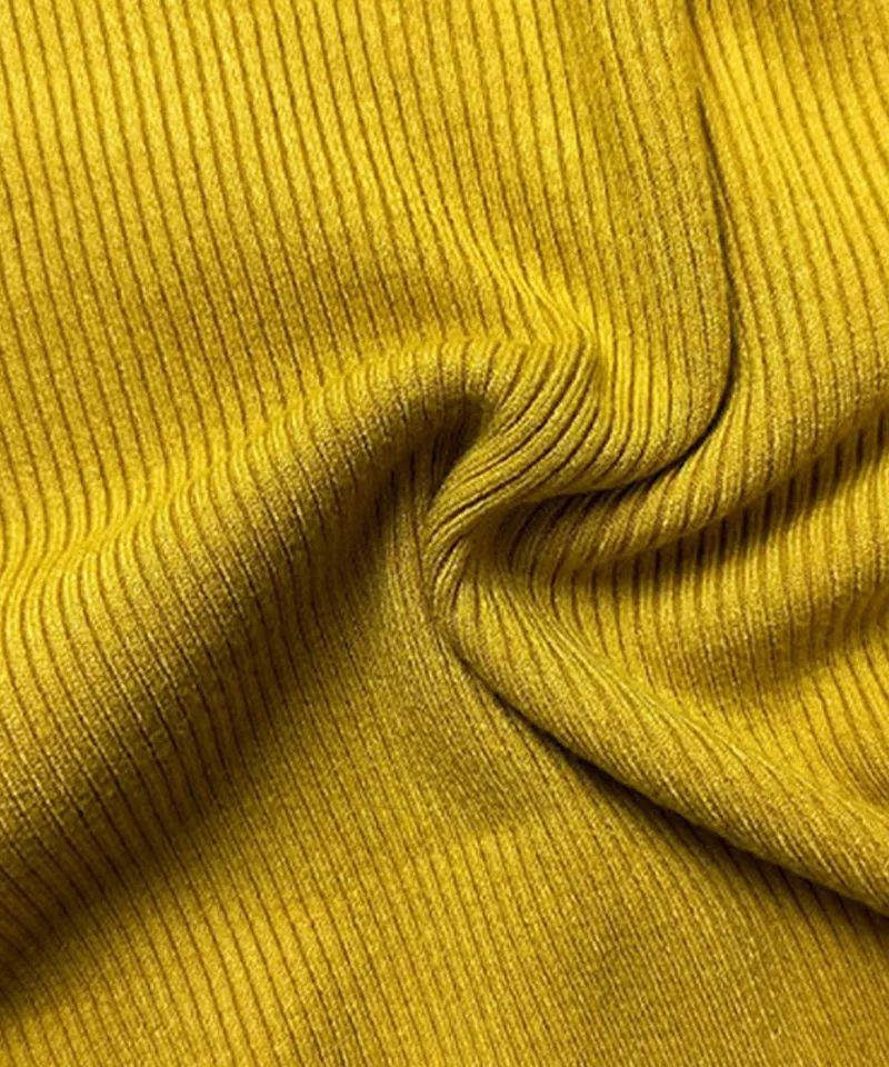 BENECIA 12 Color Ribbed Turtleneck - Yellow