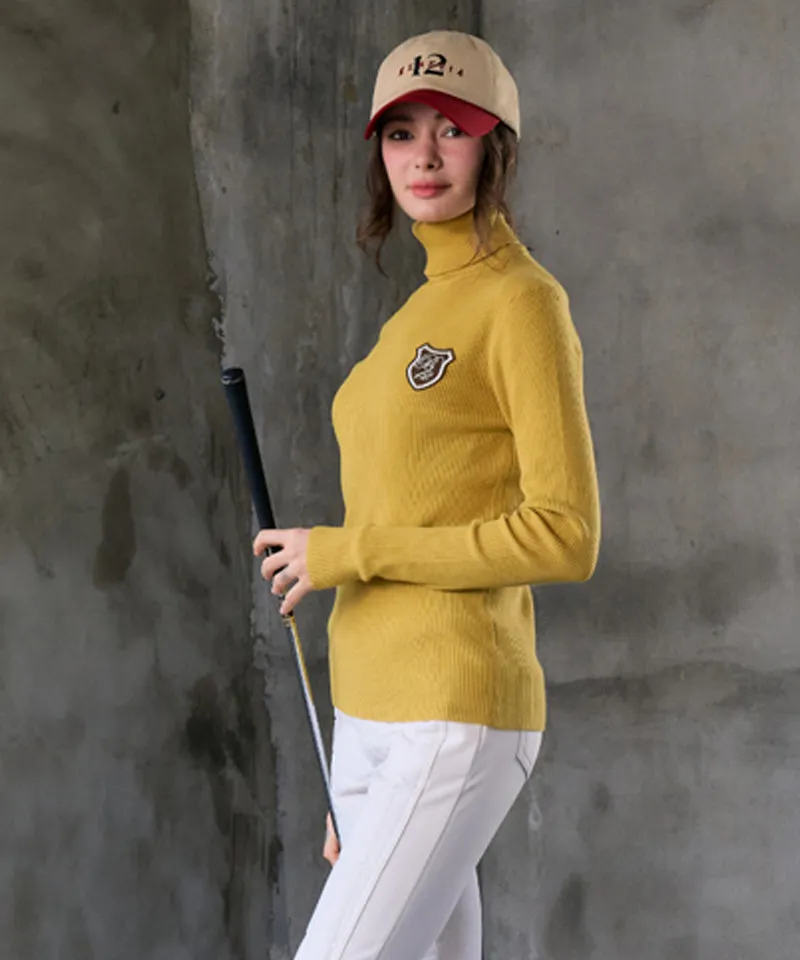 BENECIA 12 Color Ribbed Turtleneck - Yellow