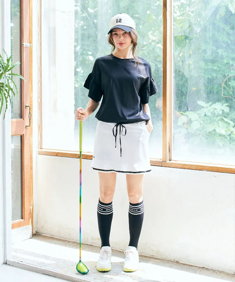 BENECIA 12 Cotton Shirring Tee - Black