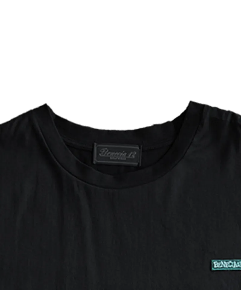 BENECIA 12 Cotton Shirring Tee - Black