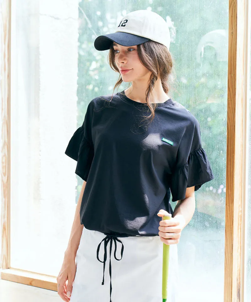 BENECIA 12 Cotton Shirring Tee - Black